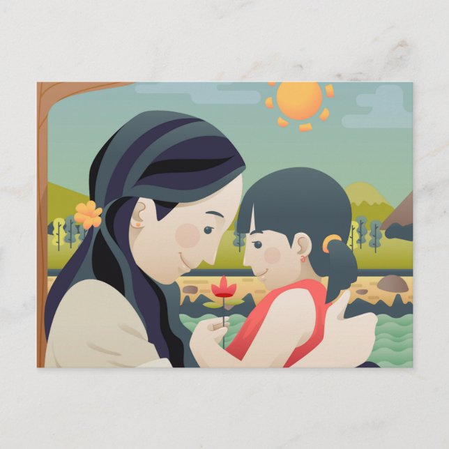 Dia de as mães Mãe e Filho | Cartão Postal (Frente)