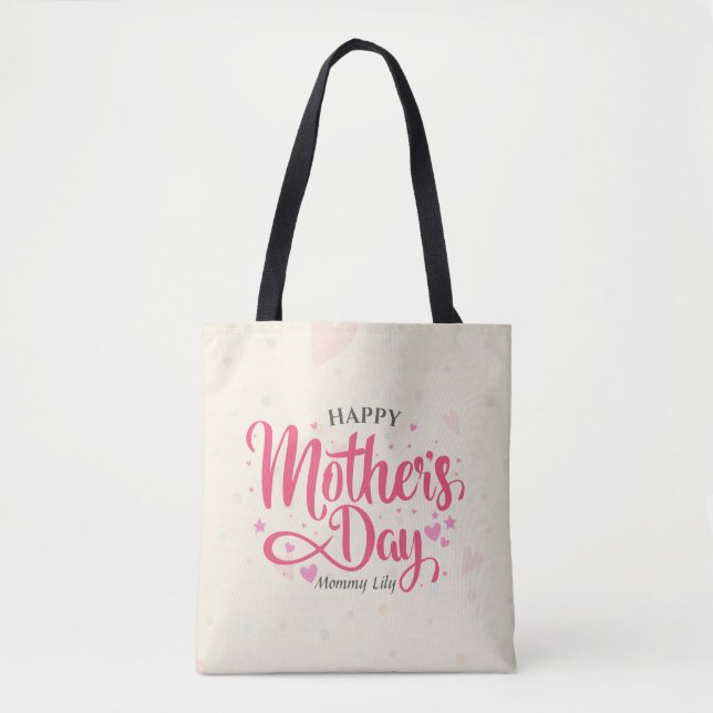Dia de as mães Personalizado| Saco de Tote (Frente)