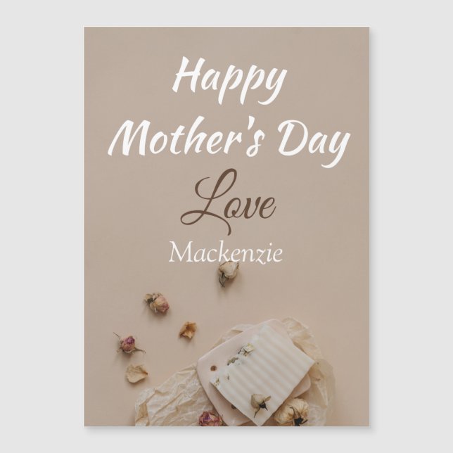 Dia de as mães Personalizado Simples e Chic | Flor (Frente)