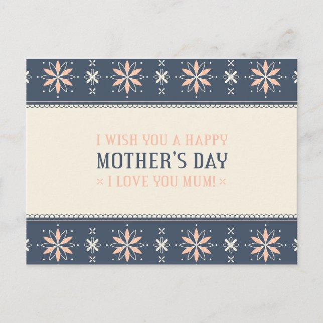 Dia de as mães Vintage Happy | Cartão postal (Frente)