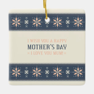 Dia de as mães Vintage Happy   Ornamento