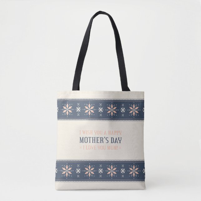 Dia de as mães Vintage Happy | Tote Bag (Frente)