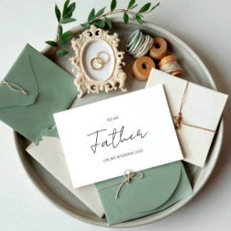 Dia De Casamento Minimalista Para O Cartão De Pai
