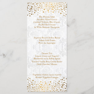 Dia de Casamento Pontos Dourados na Moda - Menu