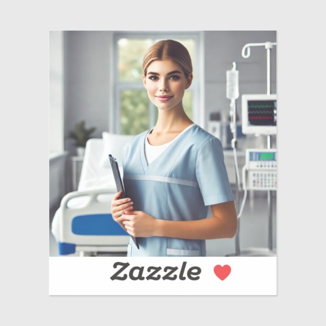 Dia de enfermeira de desenho de adesivos (Folha)