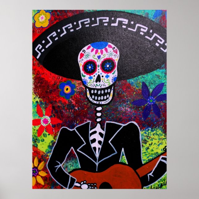 Dia de Fora do Poster de Mariachi Morto (Frente)