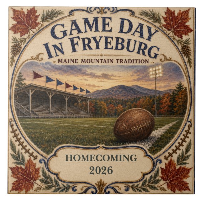 Dia de Jogo Personalizado em Fryeburg Maine para E (Frente)