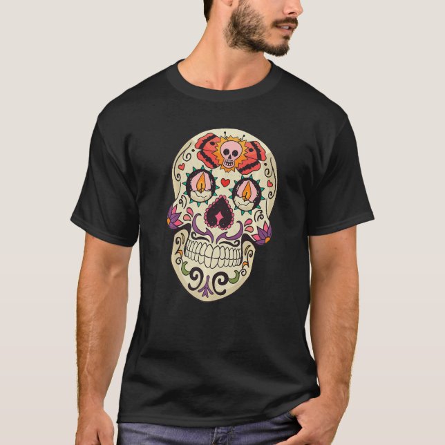 Dia De Los Muertos Camisa para Homens Pão de Açúca (Frente)