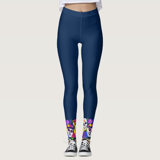 Dia De Los Muertos Leggings (Frente)