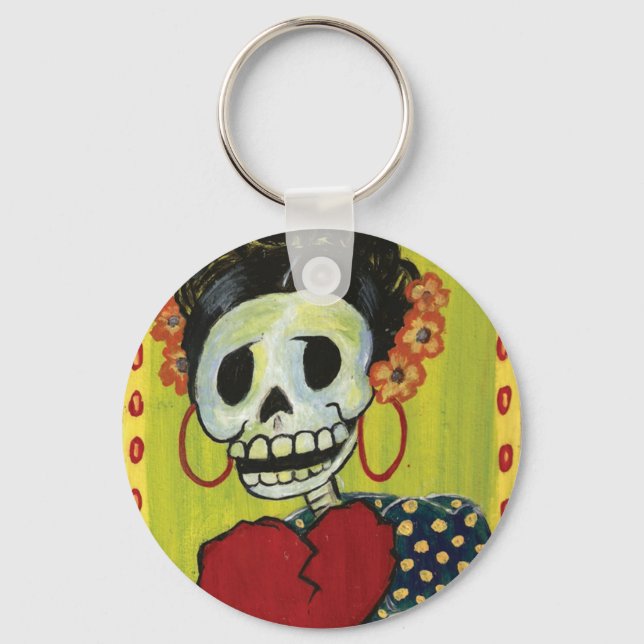 dia de los muertos skeleton chaveiro (Frente)