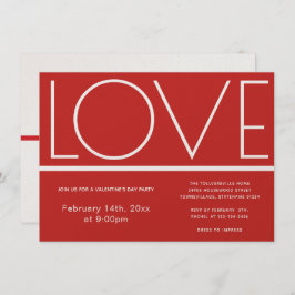 Dia de os namorados de amor | Convite