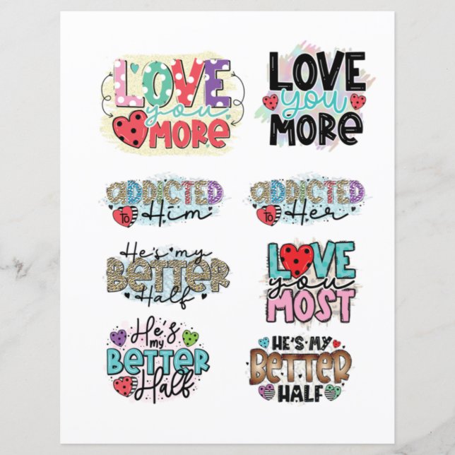 Dia de os namorados de amor Elementos românticos d (Frente)