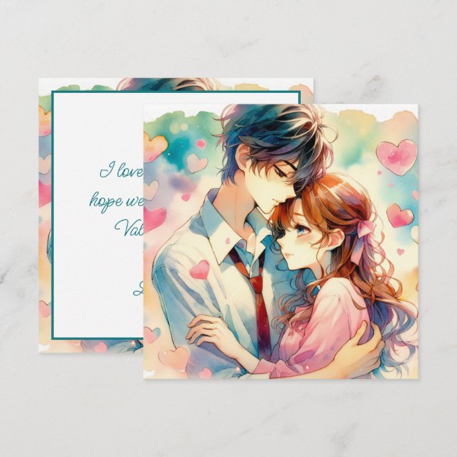 Dia de os namorados de animais bonitos (Frente/Verso)