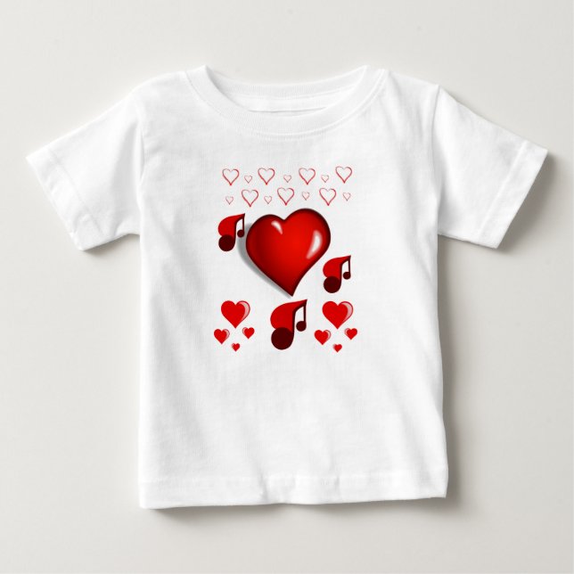 Dia de os namorados de Camisa de Bebê (Frente)