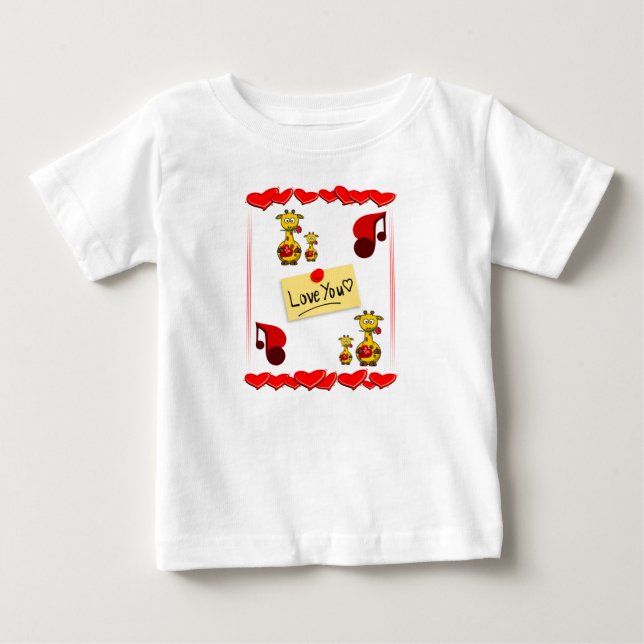 Dia de os namorados de Camisa de Bebê (Frente)
