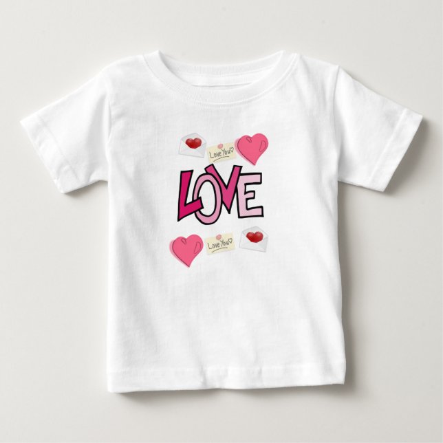 Dia de os namorados de Camisa de Bebê (Frente)