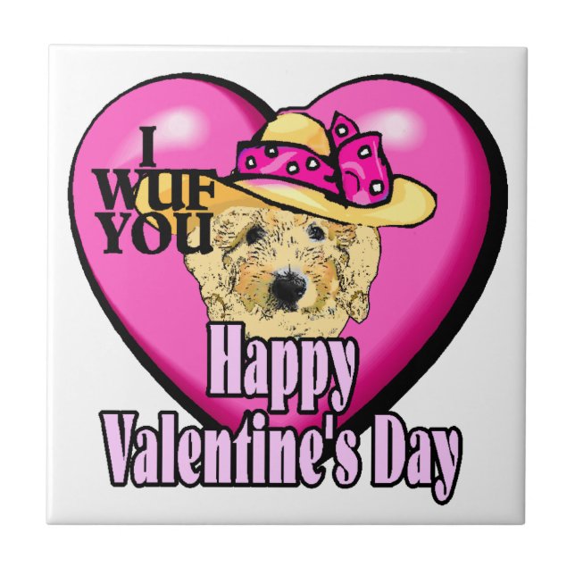 Dia de os namorados de Goldendoodle (Frente)