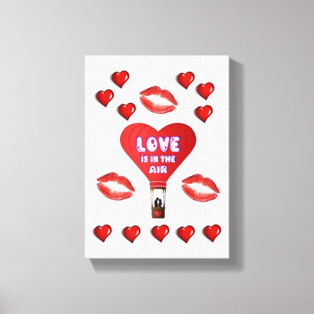 Dia de os namorados de impressão de tela estendida (Frente)