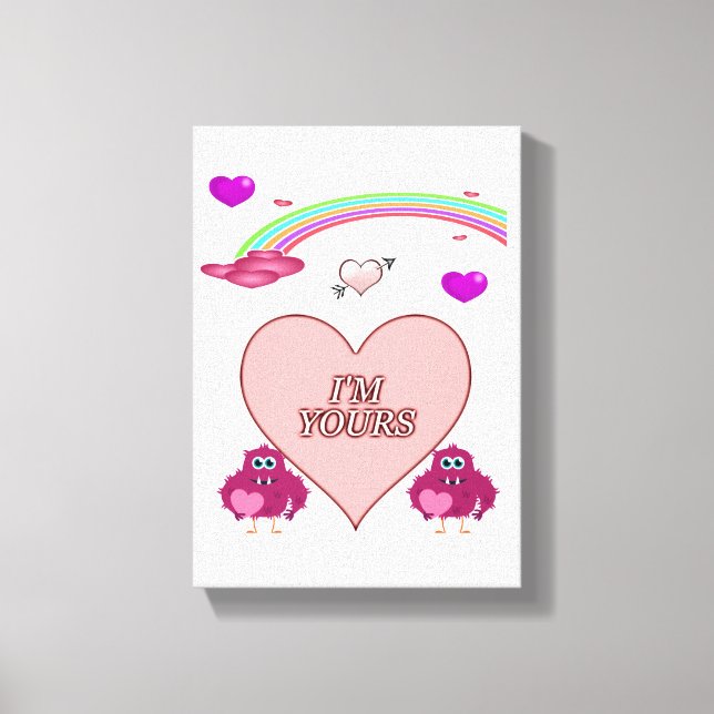 Dia de os namorados de impressão de tela estendida (Frente)