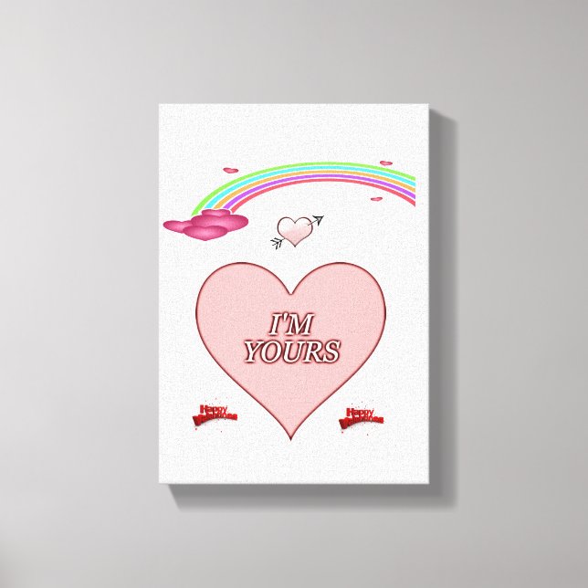 Dia de os namorados de impressão de tela estendida (Frente)