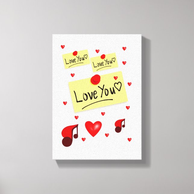 Dia de os namorados de impressão de tela estendida (Frente)