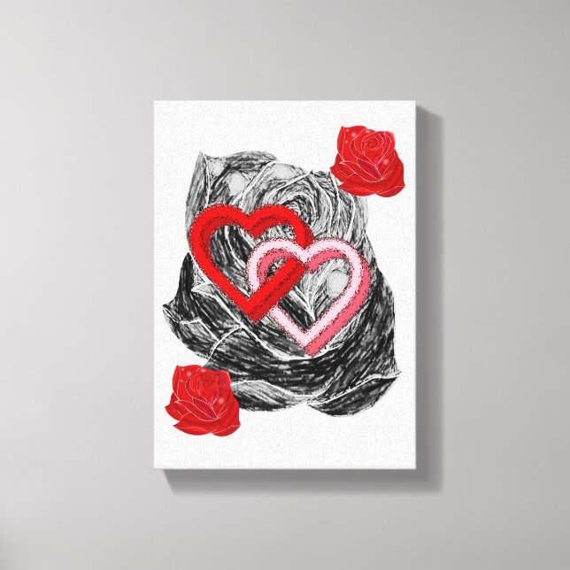 Dia de os namorados de impressão de tela estendida (Frente)