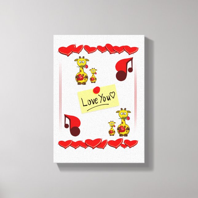 Dia de os namorados de impressão de tela estendida (Frente)