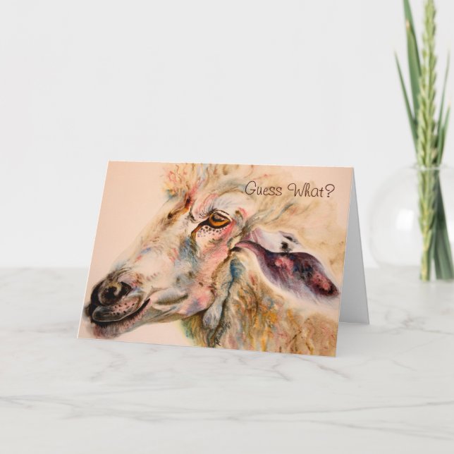 Dia de os namorados De Ovinos Deseja Cartões De Am (Frente)