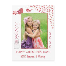 Dia de os namorados de Pássaros Cartão com fotos