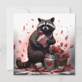 Dia de os namorados de poesia de lixo Raccoon