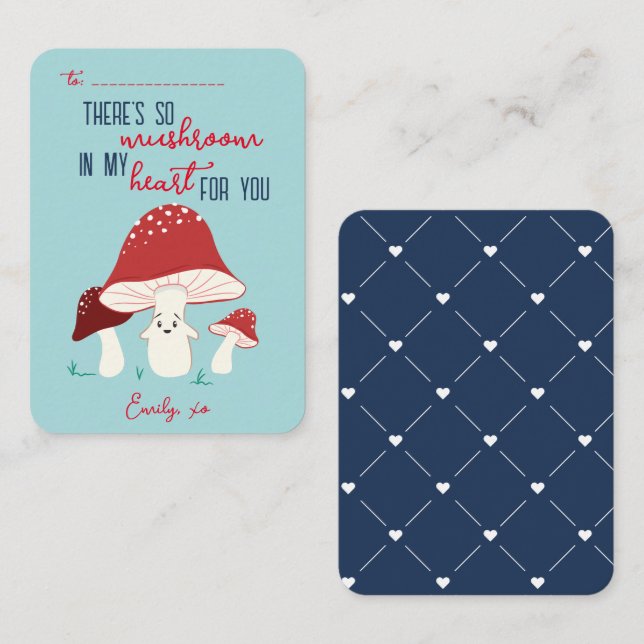 Dia de os namorados De Sala De Aula Tão Cartão De  (Frente/Verso)