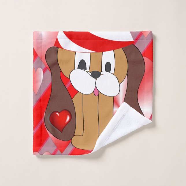 Dia de os namorados de Toalhas de Banheiro, Cão (Pano de lavar)