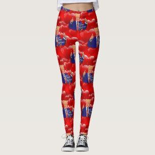dia de os namorados donald trump leggings