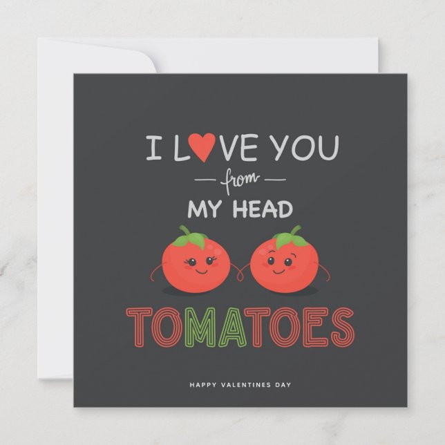 Dia de os namorados Engraçado Tomato - Cartão Româ (Frente)