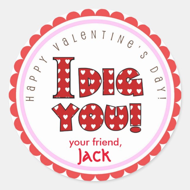 Dia de os namorados eu te pinto adesivos (Frente)