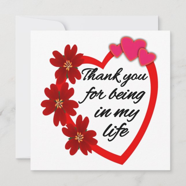 Dia de os namorados/ Obrigado Por Estar Em Minha V (Frente)