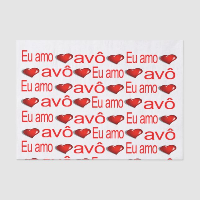Dia de os namorados Papel Tecido Amor Avô (Frente )