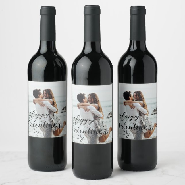 dia de os namorados personalizado, rótulo de vinho (Garrafas)