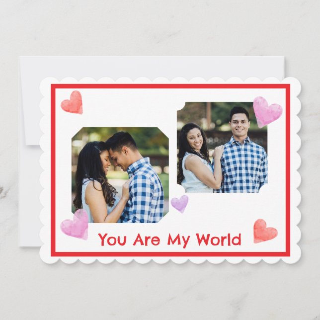 Dia de os namorados PHOTO de Escala de Borda Verme (Frente)