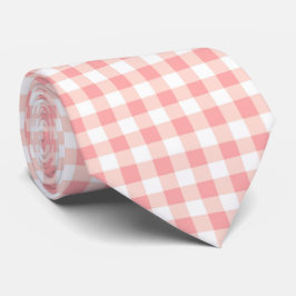 Dia de os namorados Rosa Gingham, Gravata Masculin