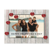 Dia de os namorados Rústico da Madeira AMOR Cartão