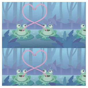 dia de os namorados sapo amantes tecido