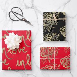 Dia de os namorados Vermelho Floral Desenho Românt