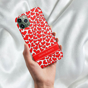 Dia de os namorados Whimsical Red Hearts Personali