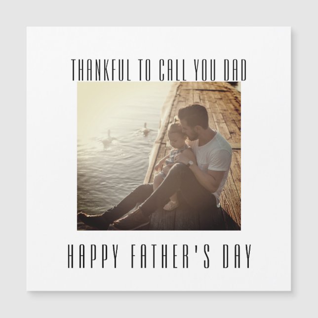 Dia de os pais Carregue Seu Próprio Magneta Fotogr (Frente)