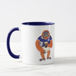 Dia de os pais de Rugby orangotan melhor caneca de
