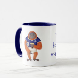 Dia de os pais de Rugby orangotan melhor caneca de