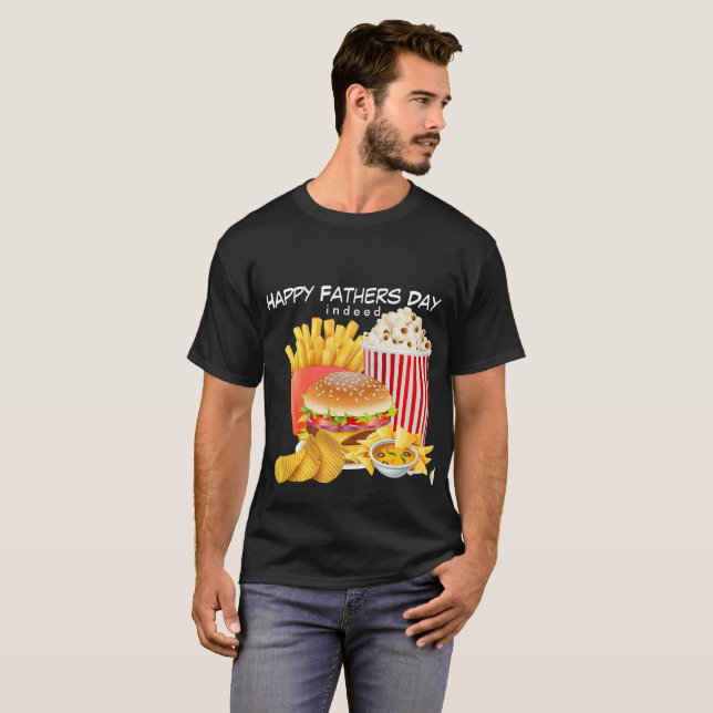 Dia de os pais Feliz de Foodie Rápida da Camisa (Frente Completa)