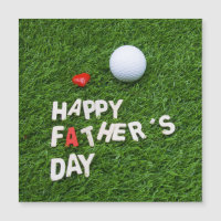 Dia de os pais Feliz de Golfe com bola e bola em v