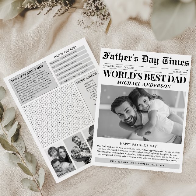 Dia de os pais Feliz Foto Diária Única do Jornal (Criador carregado)